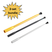 Classic Color Pallet High Glamour Smoking Accessory Extendable Cigarette Holder Bundle Pack Black, Gold and Silver
