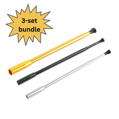 Classic Color Pallet High Glamour Smoking Accessory Extendable Cigarette Holder Bundle Pack Black, Gold and Silver - Utopiat