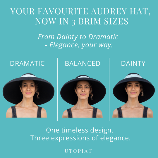 Holly Golightly Oversized Wool Hat – Audrey Hepburn Breakfast at Tiffany’s Inspired | 3 Brim Sizes + Scarf Options | Elegant Wide Brim Black Hat for Derby, Weddings, Funerals & Halloween