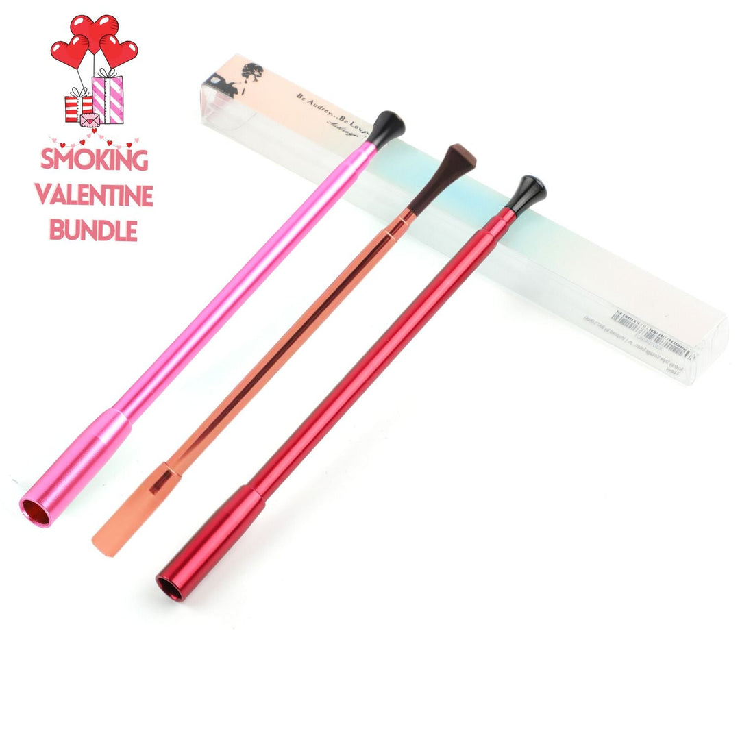 Smoking Valentine High Glamour Extendable Cigarette Holder – Red, Pink & Rose | Audrey - Inspired Glam for Halloween & Everyday Chic - Utopiat