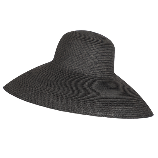 Miu Oversized Holiday Black Straw Hat - Utopiat