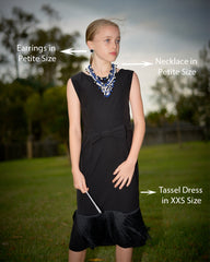 Holly Navy Tiered Bead Necklace Inspired By Breakfast At Tiffany’s - Utopiat