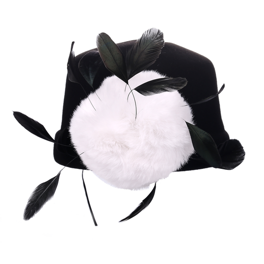 Audrey Hepburn Inspired Feather Hat - Utopiat