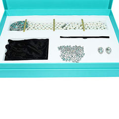 Holly Gift Boxed Premium 5 Piece Satin Dress & Accessories Set Inspired By Breakfast At Tiffany’s - Utopiat