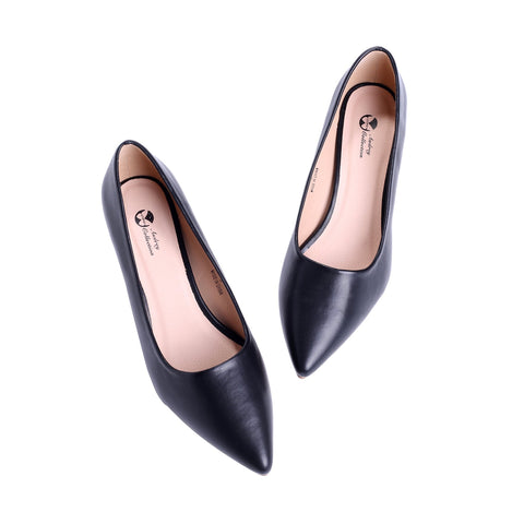 Holly Vegan Black Leather Pumps Inspired By Breakfast At Tiffany's - Utopiat