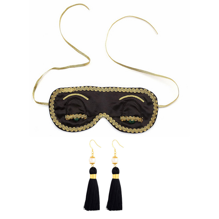 Holly Eye Mask & Earring Set Inspired By Breakfast At Tiffany’s - Utopiat