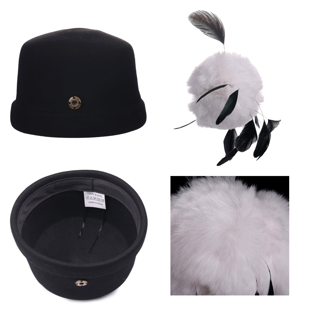 Audrey Hepburn Inspired Feather Hat - Utopiat