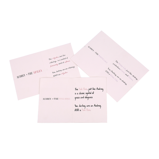 Audrey + The Pink Rose Hand Illustrated All Occasion Greeting Card - Utopiat