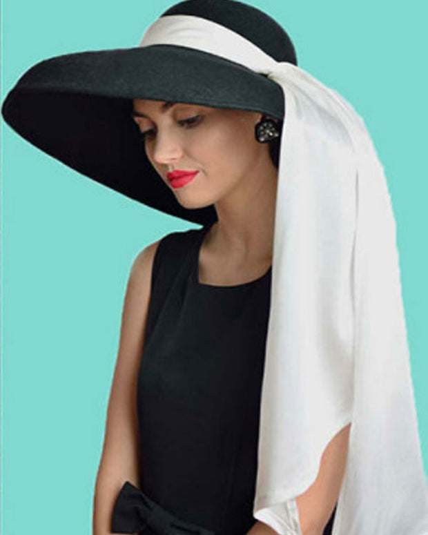 Holly Oversized Wool Hat & Fringe Dress Costume Set Inspired By Breakfast At Tiffany’s - Utopiat