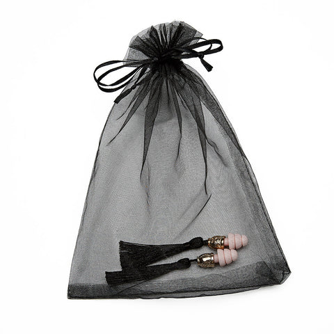 Holly Gift Boxed Tassel Ear Plugs in Midnight Black Inspired By Breakfast At Tiffany’s - Utopiat