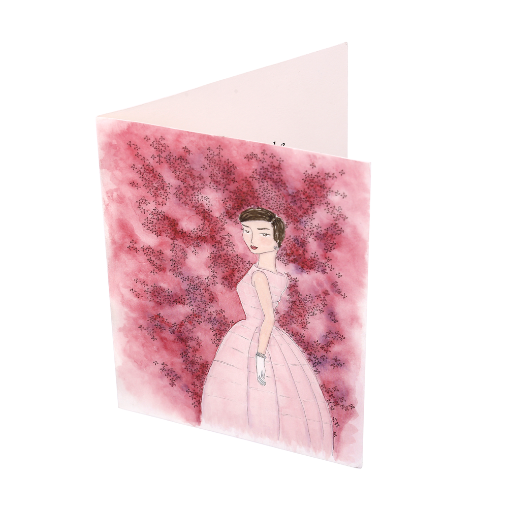 Audrey + the Azalea Hand Illustrated Greeting Card - Utopiat