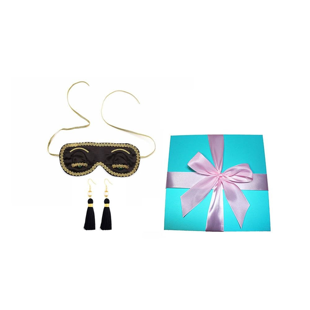 Holly Eye Mask & Earring Set Inspired By Breakfast At Tiffany’s - Utopiat