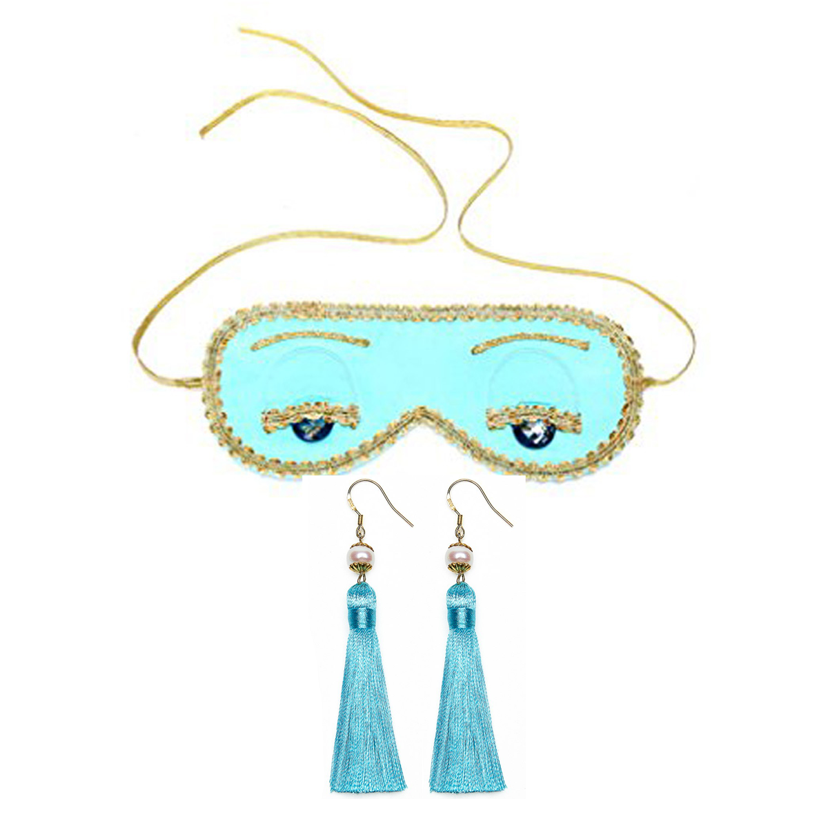 Holly Eye Mask & Earring Set Inspired By Breakfast At Tiffany’s - Utopiat