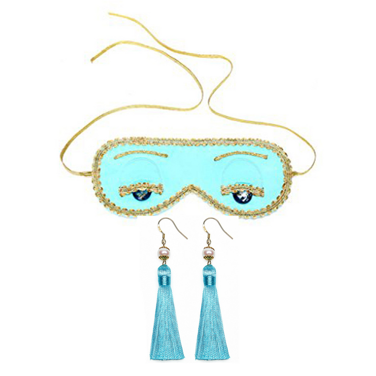 Holly Eye Mask & Earring Set Inspired By Breakfast At Tiffany’s - Utopiat
