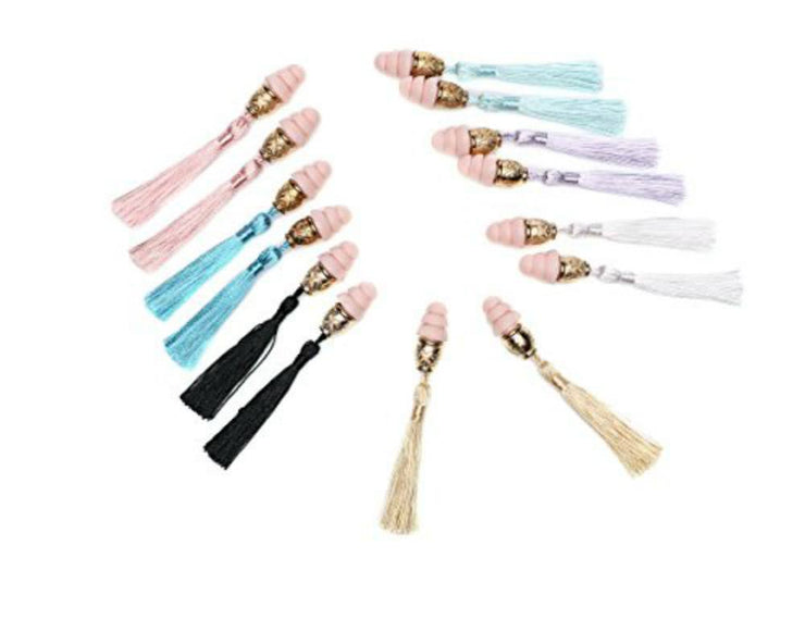 Colors of the Rainbow-the Breakfast at Tiffany’s inspired satin tassel earplugs gift set for beauty sleep