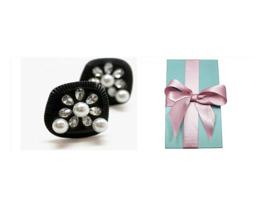 Holly Gift Boxed Oversized Black Earrings Inspired By Breakfast At Tiffany’s - Utopiat