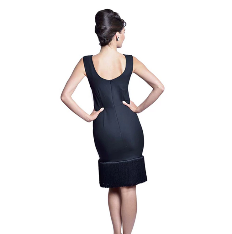 Holly Black Fringe Dress Inspired By Breakfast At Tiffany’s - Utopiat