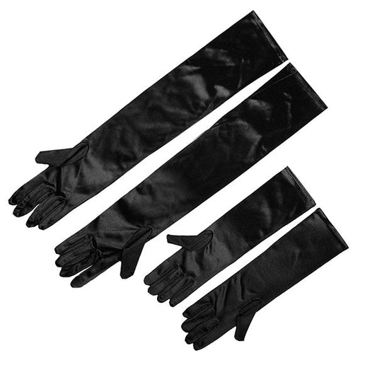 Holly Premium Black Satin Gloves Inspired By Breakfast At Tiffany's - Utopiat