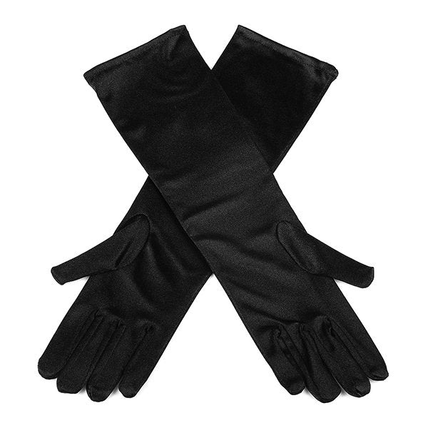 Holly Premium Black Satin Gloves Inspired By Breakfast At Tiffany's - Utopiat