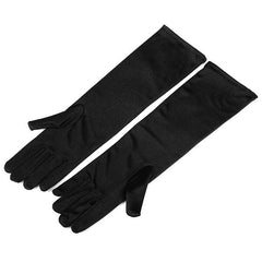 Holly Premium Black Satin Gloves Inspired By Breakfast At Tiffany's - Utopiat