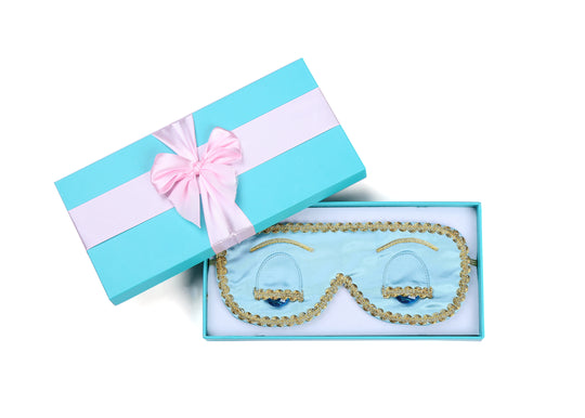 Holly Gift Boxed Sleep Eye Cover in Technicolors Inspired By Breakfast at Tiffany's - Utopiat