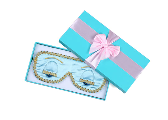 Holly Sleep Mask in Tiffany Turquoise Inspired By Breakfast At Tiffany’s - Utopiat