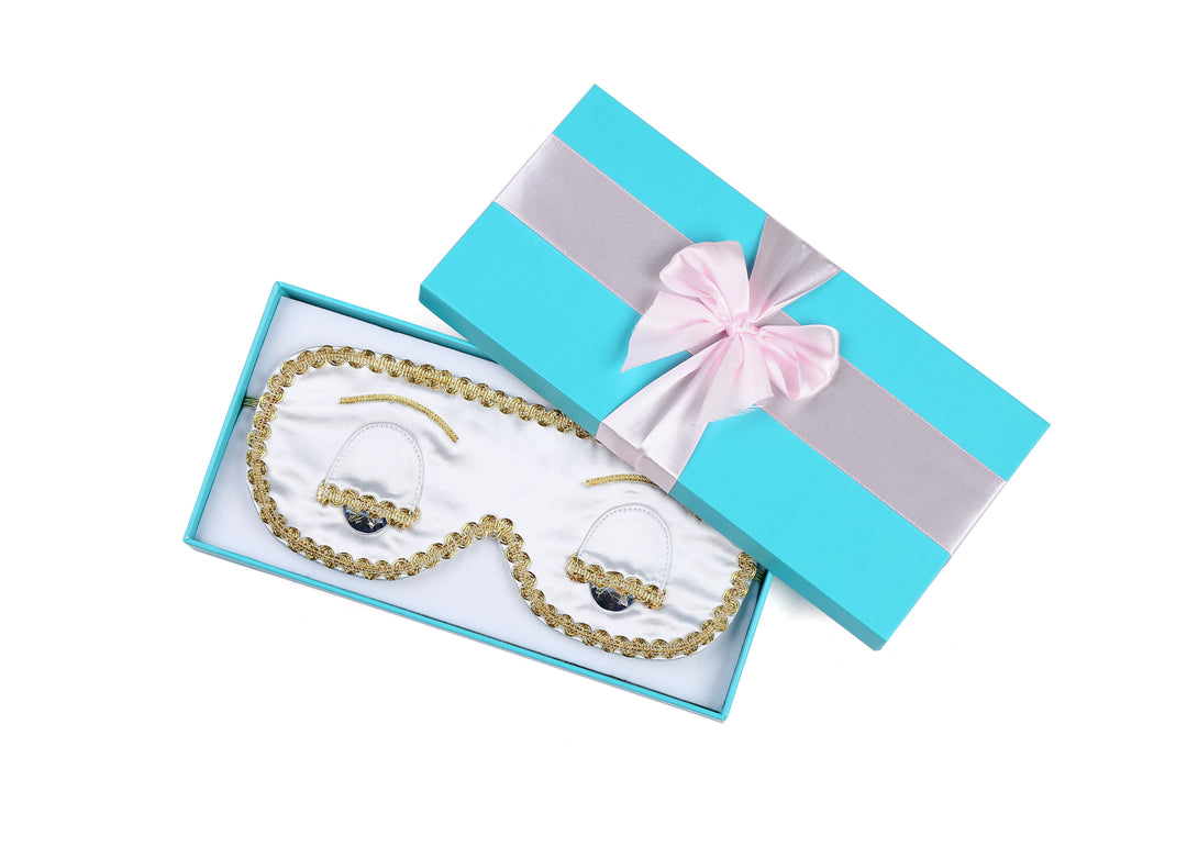 Holly Gift Boxed Sleep Eye Cover in Technicolors Inspired By Breakfast at Tiffany's - Utopiat