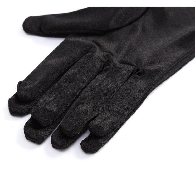 Mini Holly Black Satin Gloves Inspired By Breakfast At Tiffany's - Utopiat