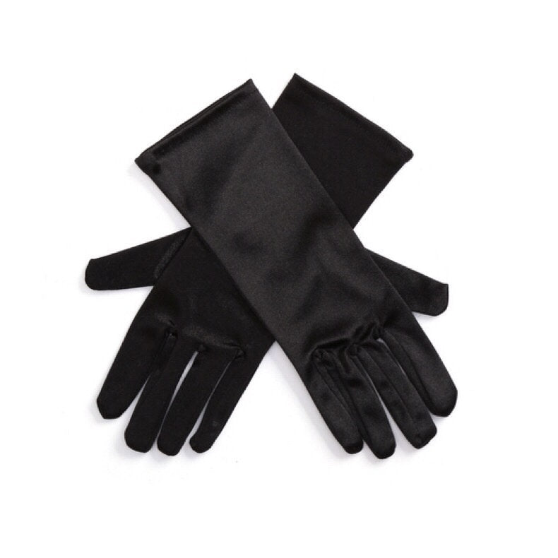 Mini Holly Black Satin Gloves Inspired By Breakfast At Tiffany's - Utopiat