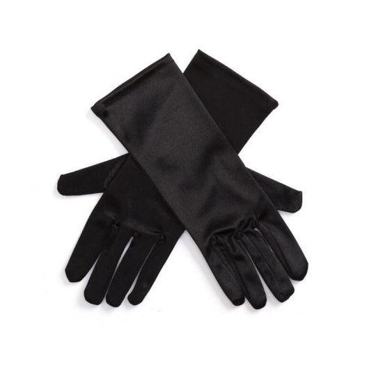 Mini Holly Black Satin Gloves Inspired By Breakfast At Tiffany's - Utopiat