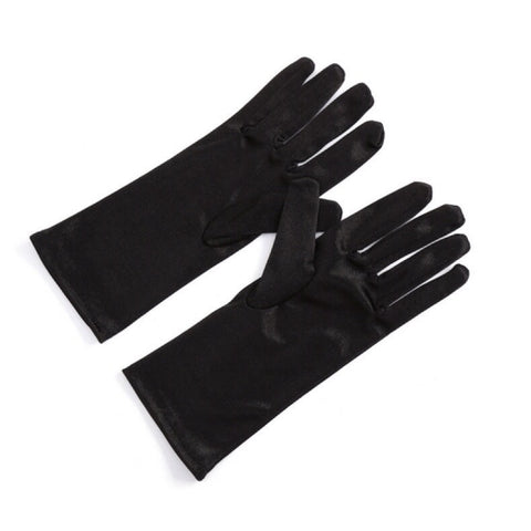 Mini Holly Black Satin Gloves Inspired By Breakfast At Tiffany's - Utopiat