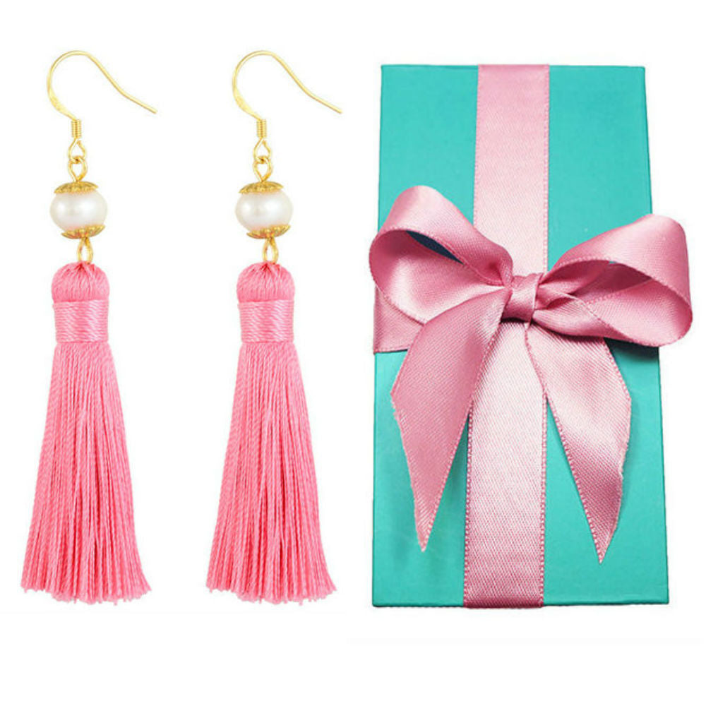 Holly Pearl Tassel Earrings Inspired By Breakfast At Tiffany’s - Utopiat