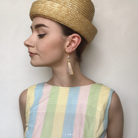 Holly Pearl Tassel Earrings Inspired By Breakfast At Tiffany’s - Utopiat