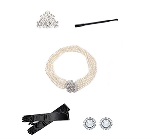 Holly Iconic Black Dress Costume Set In Cotton Inspired By Breakfast At Tiffany’s - Utopiat