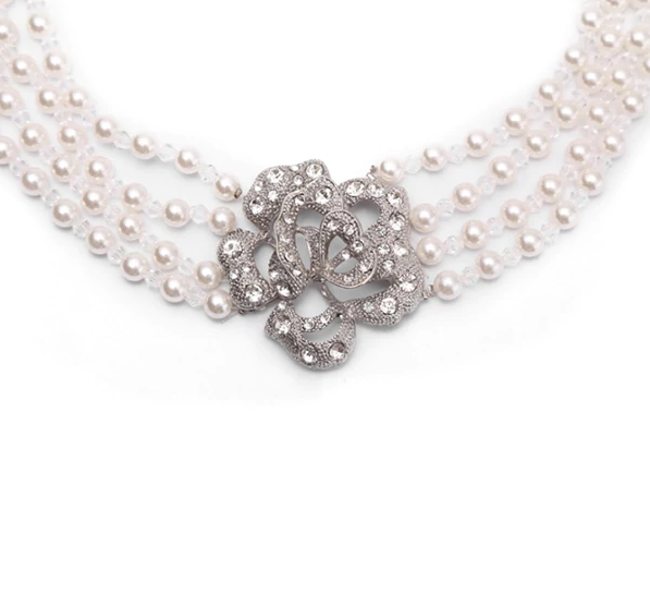 Mini Holly 4 Strand Pearl Necklace Inspired By Breakfast At Tiffany's - Utopiat