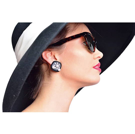 Holly Tortoise Shell Sunglasses & Oversized Earrings Inspired By Breakfast At Tiffany's - Utopiat