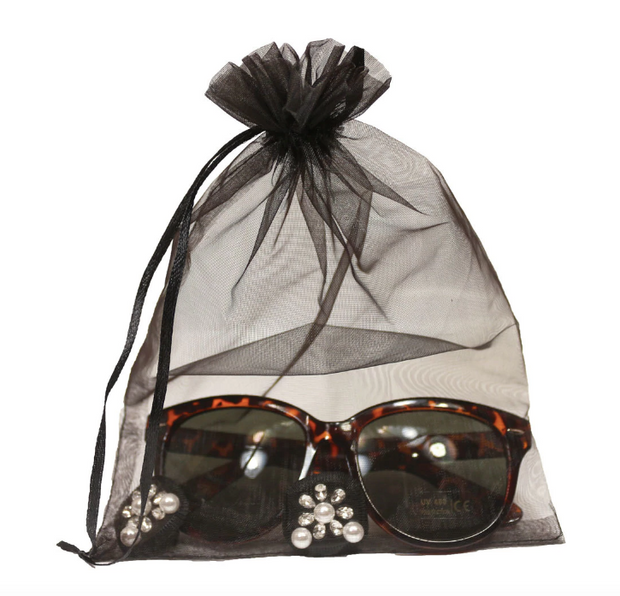 Holly Tortoise Shell Sunglasses & Oversized Earrings Inspired By Breakfast At Tiffany's - Utopiat