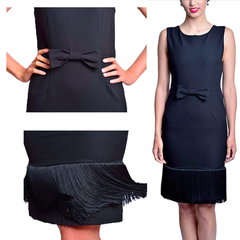 Holly Black Fringe Dress Inspired By Breakfast At Tiffany’s - Utopiat