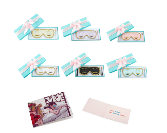 Sleepy Valentine-the Breakfast at Tiffany’s Inspired Sleep Accessories Gift Box Set with Audrey Greeting Card - Utopiat