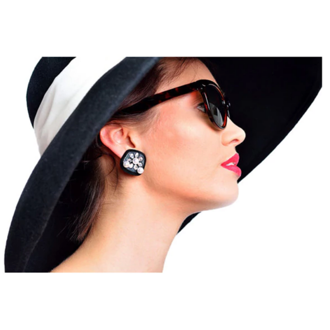 Holly Oversized Black Earrings Inspired By Breakfast At Tiffany’s - Utopiat