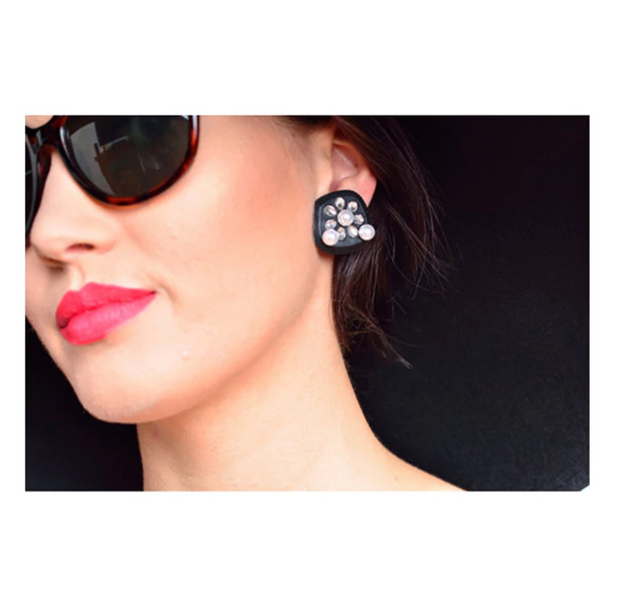 Holly Gift Boxed Oversized Black Earrings Inspired By Breakfast At Tiffany’s - Utopiat