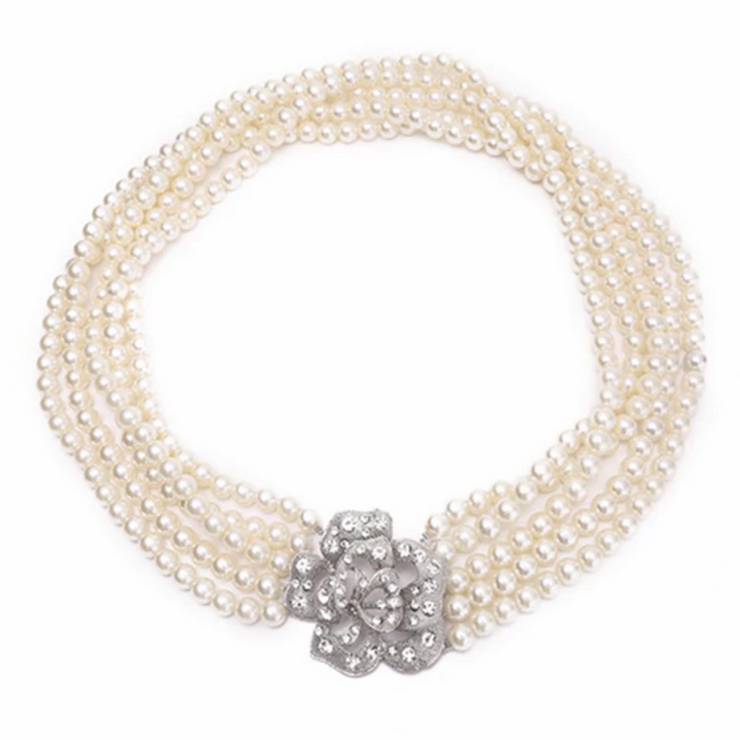 Holly 5 Strand Pearl Necklace Inspired By Breakfast At Tiffany’s - Utopiat