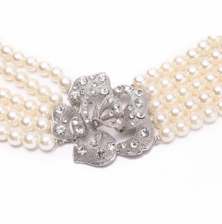 Holly 5 Strand Pearl Necklace Inspired By Breakfast At Tiffany’s - Utopiat