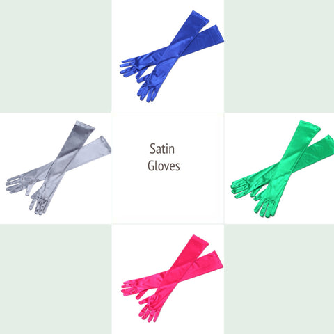 Premium Long Gloves In Colorful Satin Inspired By Audrey Hepburn - Utopiat