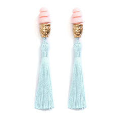 Holly Tassel Ear Plugs In Technicolor Inspired By Breakfast At Tiffany's - Utopiat