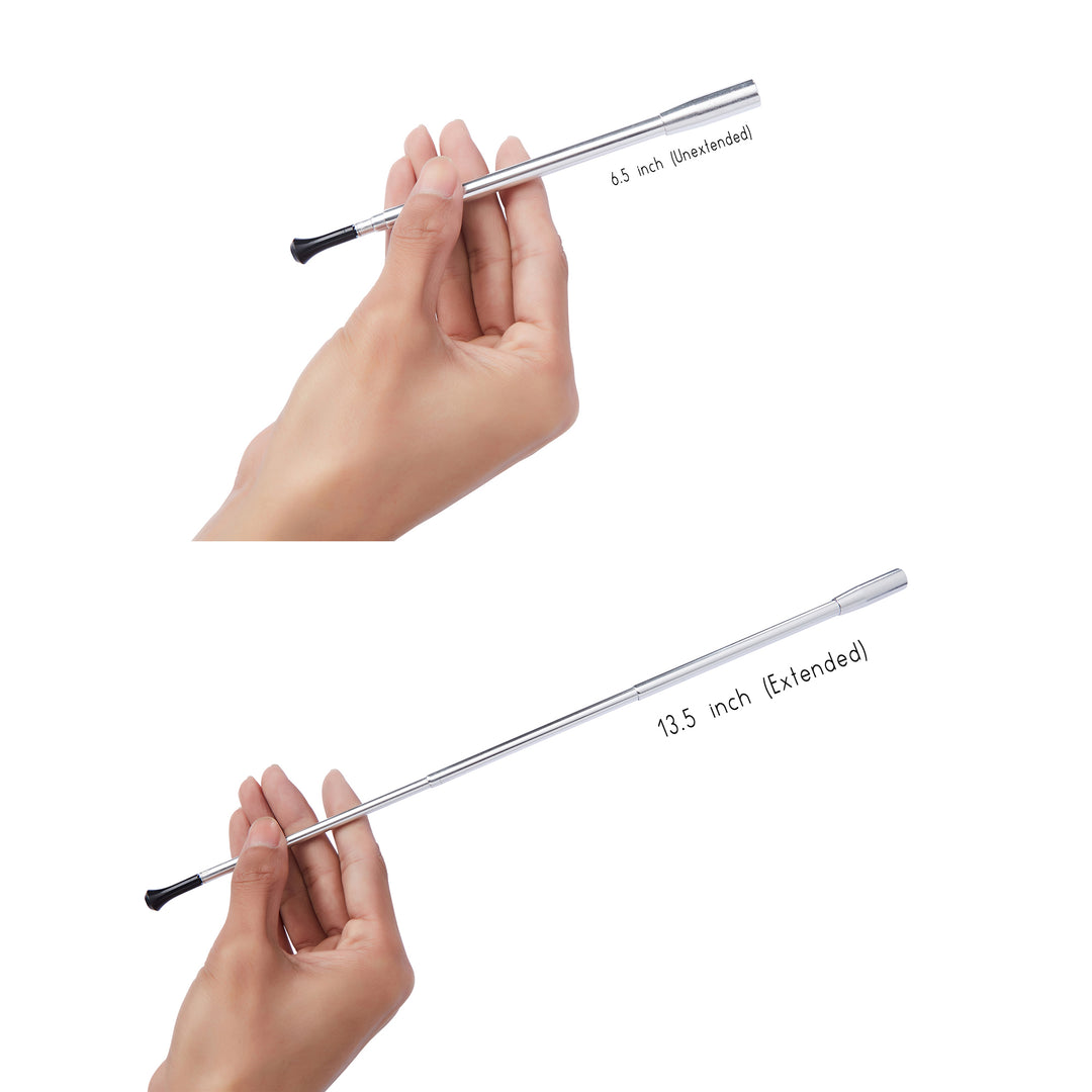 Filtered and Cleanable-The Upgraded Audrey Hepburn Inspired Functional All Metal Telescopic Cigarette Holder with Natural Filter Stone For Slim Size Cigarettes Virginia Slim and Hand Rolled Cigarettes - Utopiat