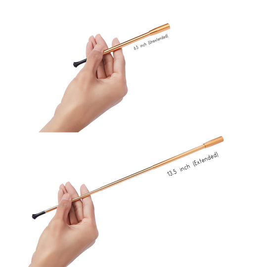 Filtered and Cleanable-The Upgraded Audrey Hepburn Inspired Functional All Metal Telescopic Cigarette Holder with Natural Filter Stone For Slim Size Cigarettes Virginia Slim and Hand Rolled Cigarettes - Utopiat
