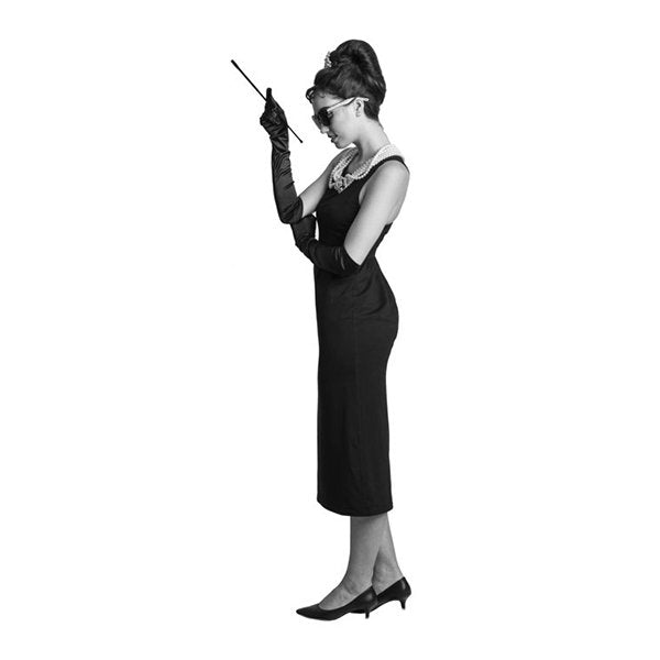 Audrey Hepburn Black Dress | Long Black Cotton Dress XL / W / Gift Box Audrey Hepburn Black Dress | Long Black Cotton Dress XL / W / Gift Box