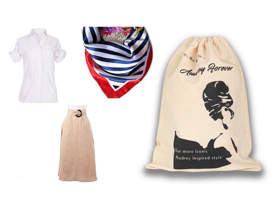 Audrey in a Bag Premium Princess Ann Costume Set inspired by Audrey Hepburn in Roman Holiday - Utopiat