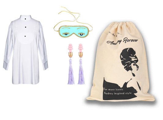 Audrey in a Bag Premium Iconic Holly Complete Sleep Costume Set with Tassel Earplugs Inspired by BAT - Utopiat